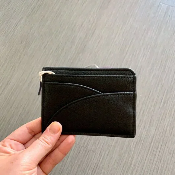 Faux Leather Card Case - Set of 3 - Lilac Pink Black - Picture 4 of 8